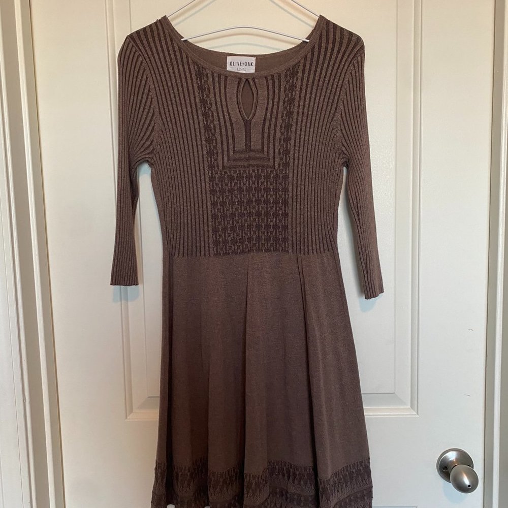 Brown Sweater Dress